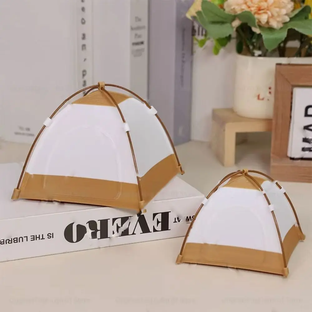 1:12 Scale Camping Tent Model Decoration Oxford Cloth Simulated Outdoor Tent Ornament Ob11 Doll Doll Small Tent Christmas Gift