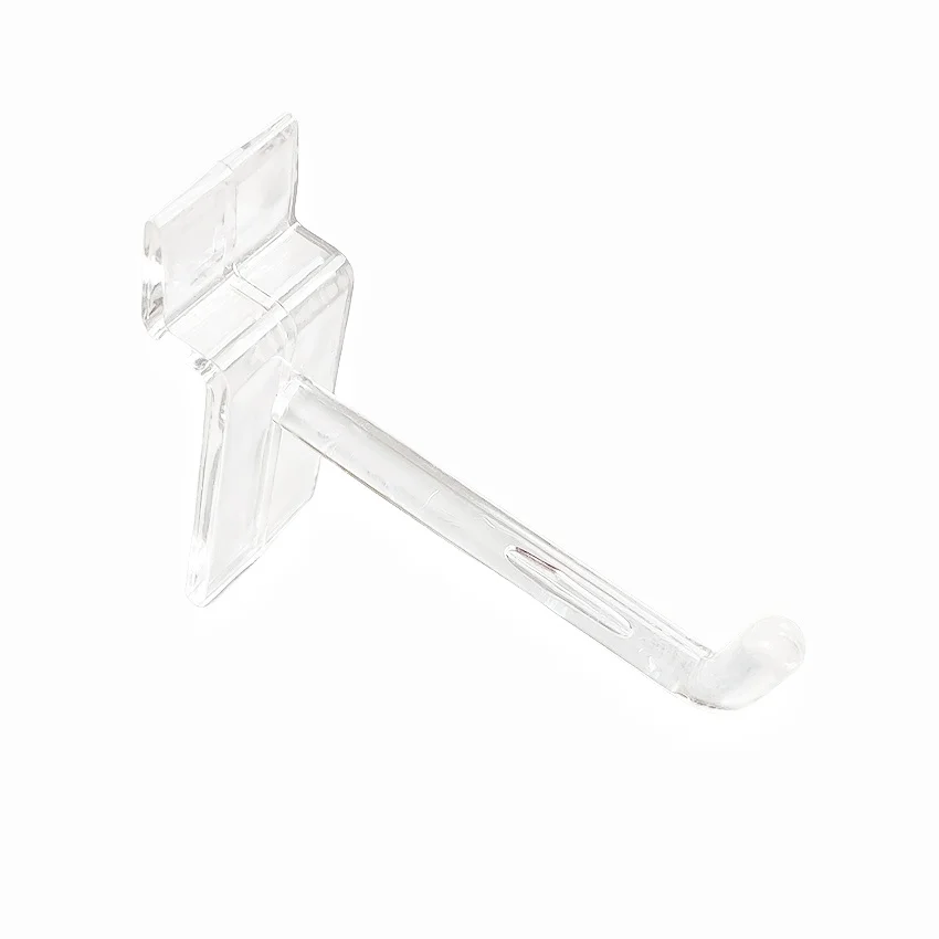 100pcs Plastic Merchandise Hanging Hanger Display Hooks Trough Slot Plate Board Commodity Promotion Store Rack Shelf display rack plastic hook f type paper carton stack hanging arm slot plate hole board hanger