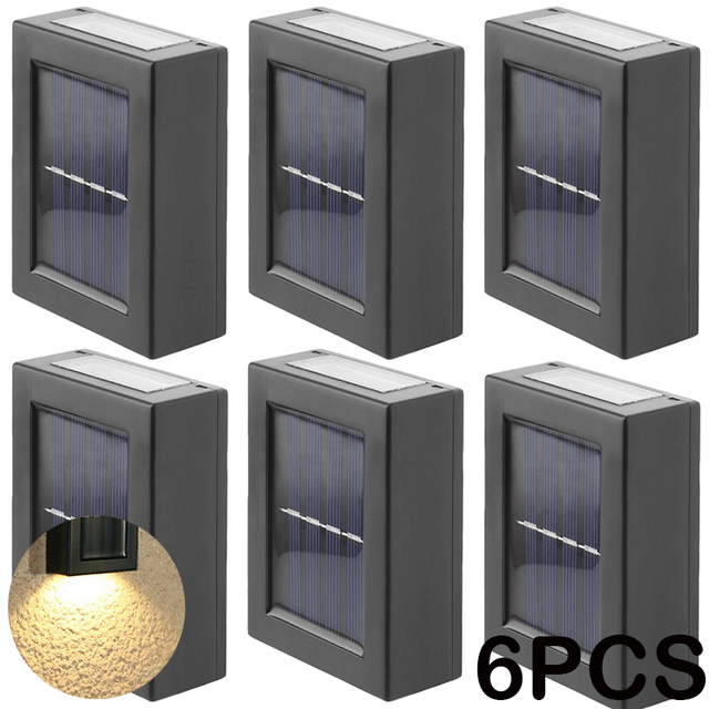 Solar 8 LED Outdoor Light Waterproof Garden Decor Lamps for Balcony Courtyard Street Wall Light Garden Outdoor Solar Lamp