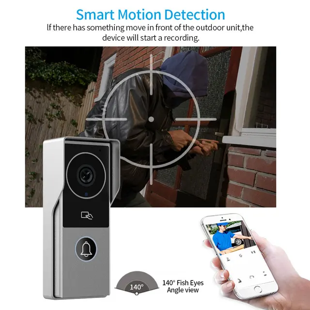 TUYA Wireless Wifi Video Doorbell 1080P 7/10 Color Touch Screen Smart APP Home Intercom Kit for RFID Card Access Control System 4