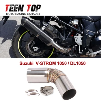 For Suzuki DL1050 V-Strom 1050 2020 2021 2022 Motorcycle Exhaust Stainless Steel Middle Pipe Tube for 51mm Muffler Escape Moto