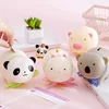 Pig/ Cat/ Koala/ Panda Korea Creativity Cartoon Anti-fall Plastic Piggy Bank Child Lovely Doll Coin Piggy Bank for Kids Moneybox 1