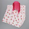 50pcs Clothing Store Shopping Bags Strawberry Pattern Cartoon Handheld Gift Children's Bag Plastic Packaging and Storage Pocket 1