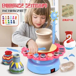 Machine à poterie électrique pour enfants, jouet en argile, fonctionnement pratique, sans brûlure 
