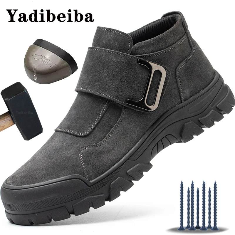 Outdoor Male Indestructible Shoes Steel Toe Safety Shoes Men Work Shoes