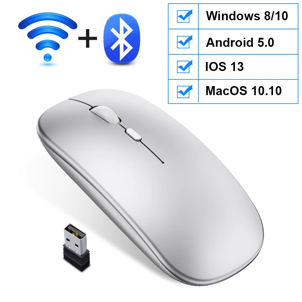 best gaming mouse for large hands Wireless Mouse Bluetooth Mouse Computer USB Mouse Gamer Ergonomic Silent Mause Rechargeable Mice Wireless Optical For PC Laptop white mouse pc Mice