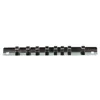 Socket Storage Rack Holder 1/4‘’ 3/8‘’ 1/2‘’ With 8 Clips On Rail Tool Organizer Storage Power Tool Accessories 3