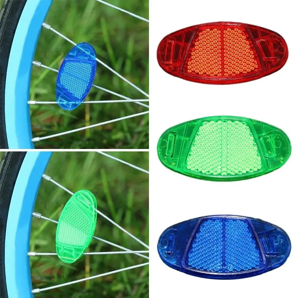 4 Pcs Bicycle Spoke Reflector Safety Warning Light Wheel Rim