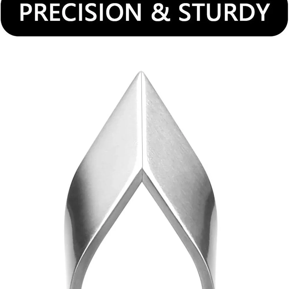 Fish Bone Tweezers Stainless Steel Flat and Slant Tweezers Pliers Remover Tools 4.6" Kitchen Food Gadgets Seafood