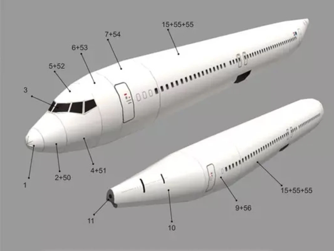 보잉 737 항공기 네덜란드 항공 종이 모형, DIY 수제 종이 접기 장난감 비행기 모형, 1:100