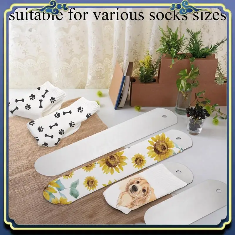Metal Straight Sock Clips,Sublimated Crew Sock Clips, Dye Printed Heat Transfer Parts For Printing DIY Socks