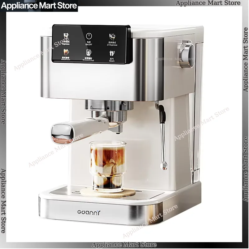 Machine à café 2026, la plus récente, compacte, semi-automatique, idéale pour les amateurs de café, avec crème riche et mousseur à lait. 1