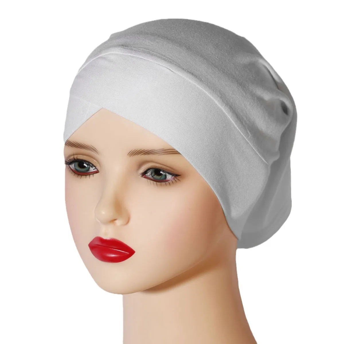 Stretchy Modal Jersey Inner Hijab Underscarf Crisscrossed Design for Muslim Women Breathable Comfort Fit for Daily Use Sports