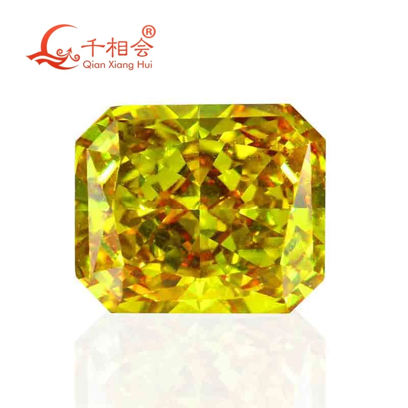 12 different color carmine red color rectangle octangle shape radiant crushed ice cut cubic zirconia loose stone cz stone
