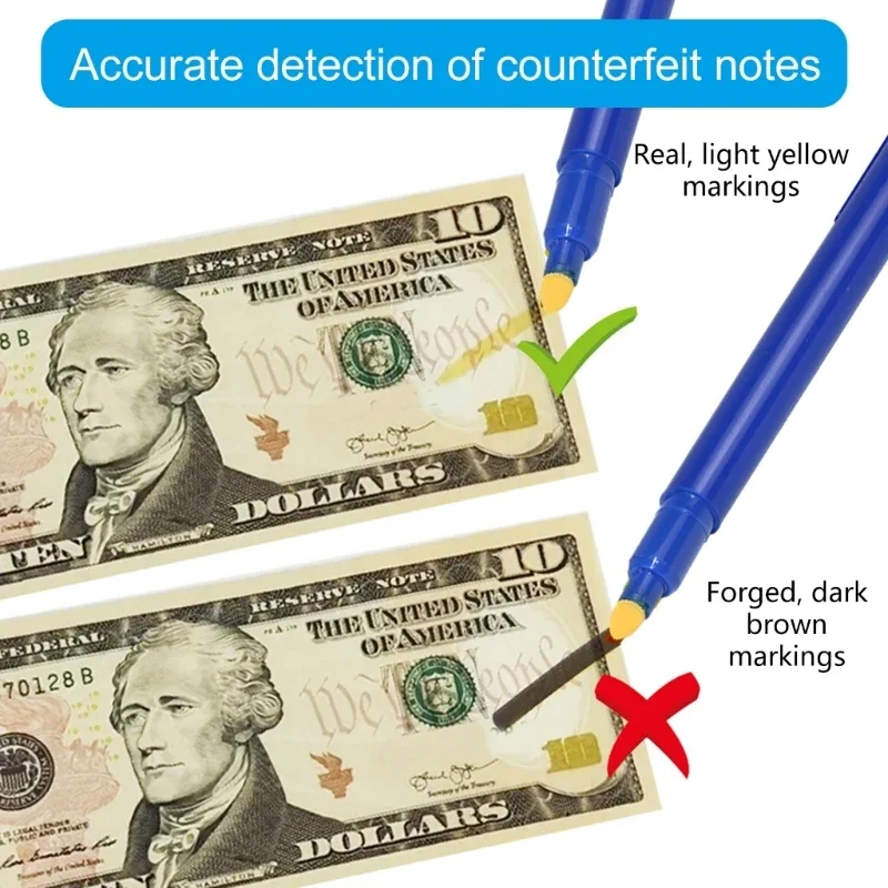 5/10Pcs Fake Money Checker Currency Detector Pen, Fake Money Detctor Marker Detector Markers