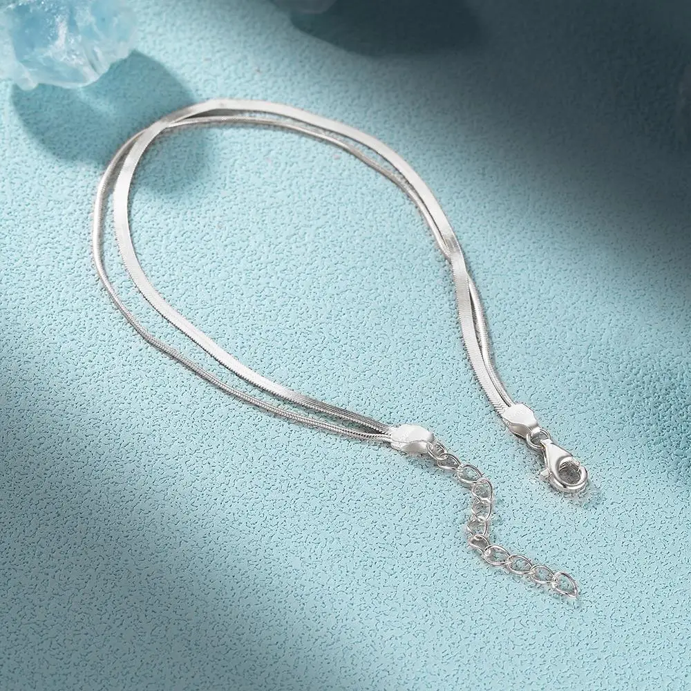CANNER Exquisite S925 Sterling Silver Double Layer Snake