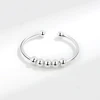 KASANIER S925 Sterling Silver U Shape Fidget Rotate Freely Beads Spiral Rings For Women Men Anxiety Antistress Spiral Beads Gift 3