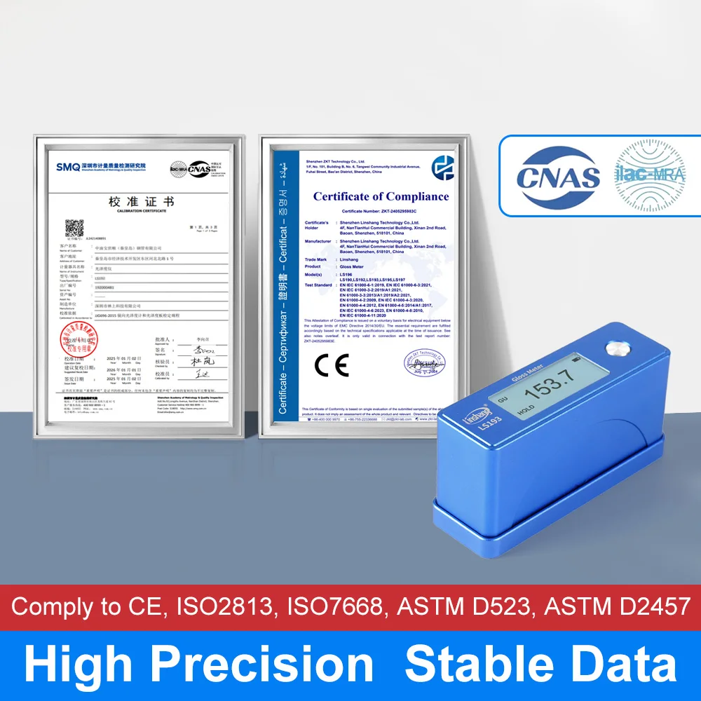 Micro Aperture Gloss Meter 60 Degree Small Area Glossmeter for Polishing Gloss Tester for Curved Arc-shaped Metal LS193