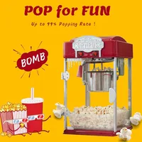 2023 New Popcorn Popper Machine-4 OZ Vintage Professional Popcorn Maker with Nonstick Kettle Warming Light and Serving Scoop 1