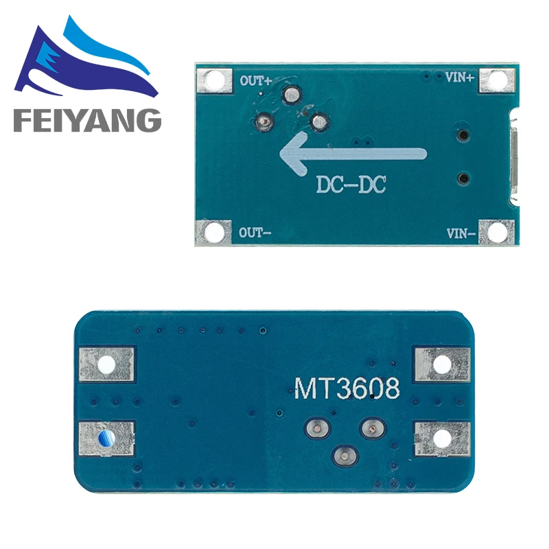 SAMIROB 5PCS MT3608 2A Max DC-DC Step Up Power Modul Booster Power Modul 3-5V zu 5V/9V/12V/24V Einstellbare Booster Für Arduino – Detail 2