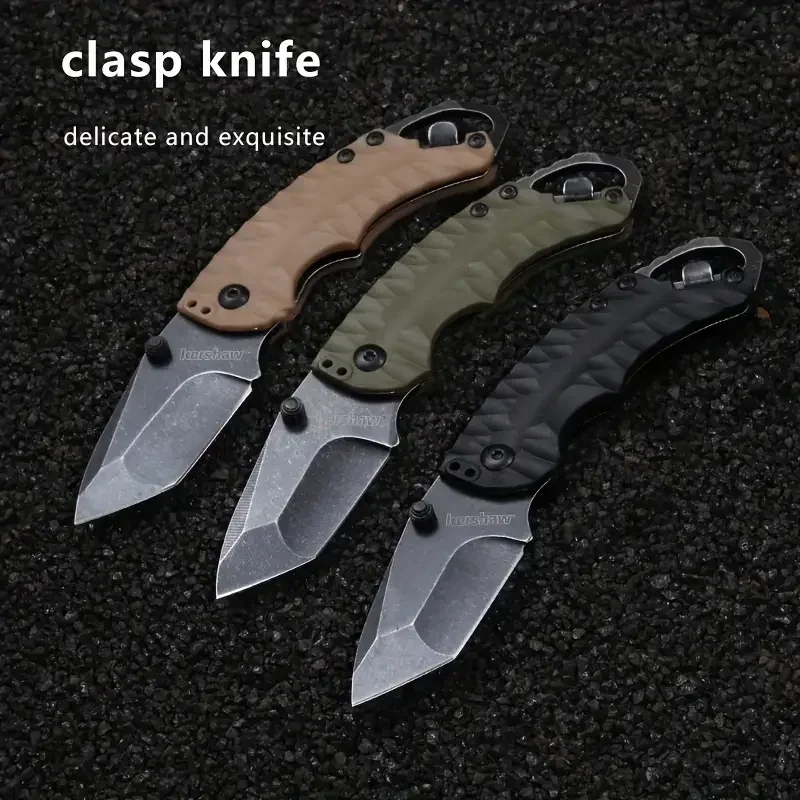 

Kershaw Shuffle II 8750 Manual Mini Folding Hunting Knife Blackwash Tanto Plain Edge 8Cr13Mov Blade Tactical Survival EDC Knives