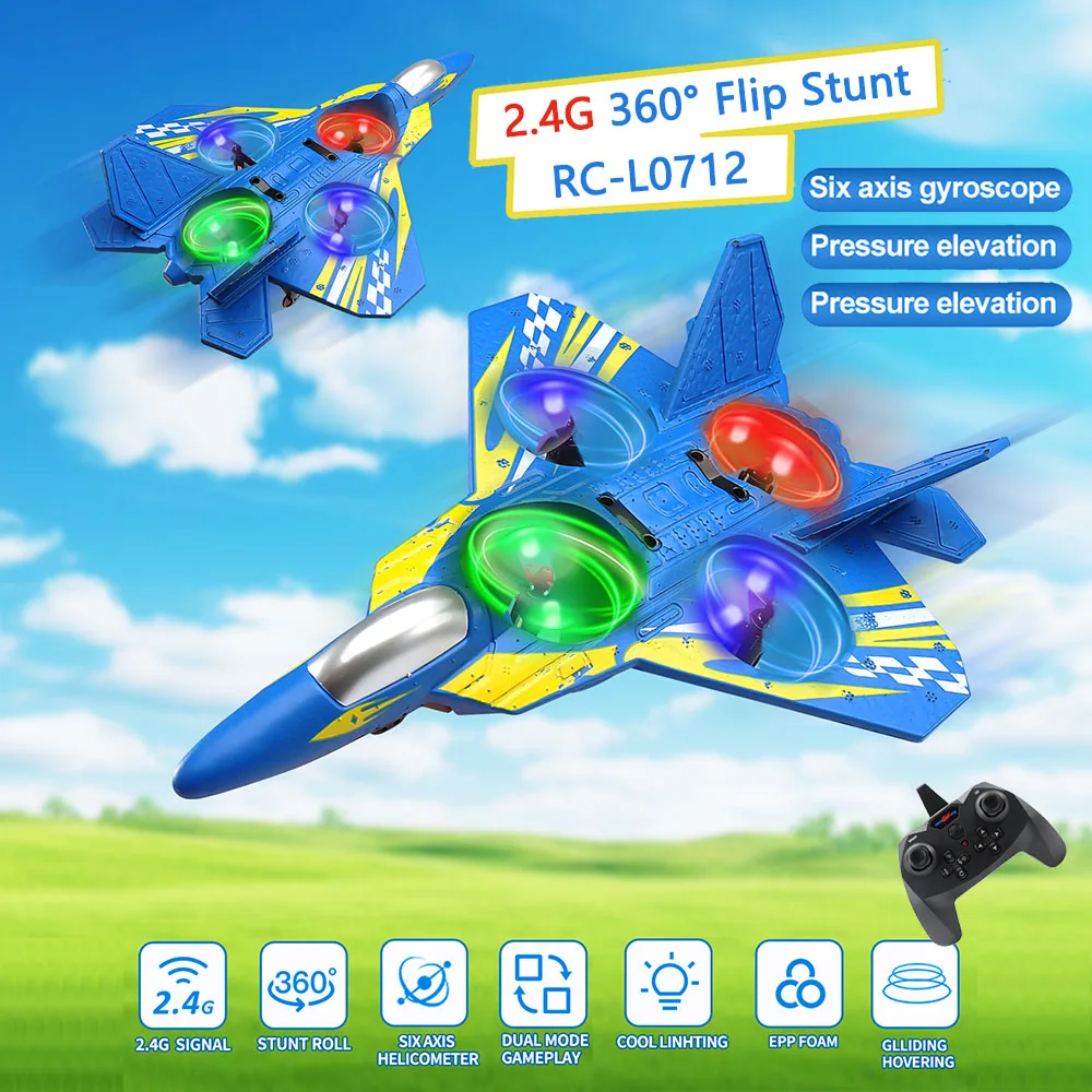 RC 비행기 6축 자이로 2.4G 360 ° 플립 스턴트 고정 고도 원격 제어 항공기 고정익 전투기 EPP 폼 장난감 어린이 선물