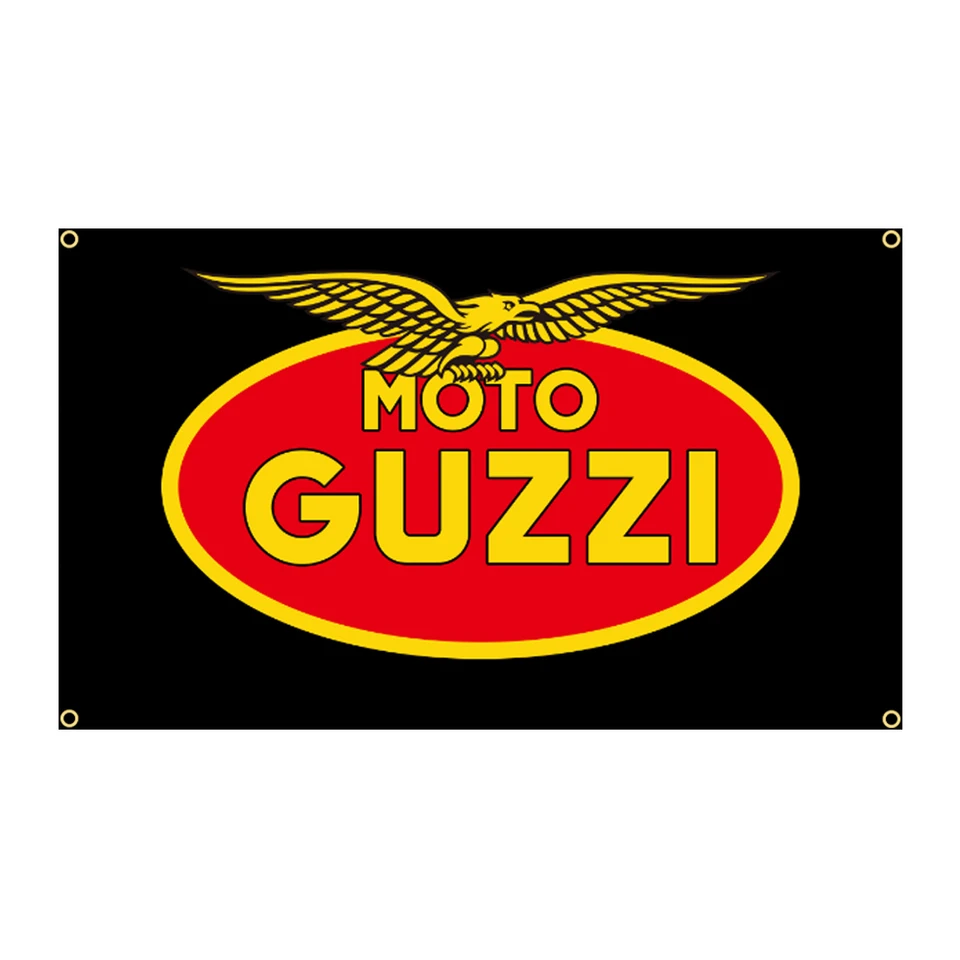 Drapeau Moto Guzzi 90x150cm - Bannière 4 Oeillets - Neuf Boîte D'origine