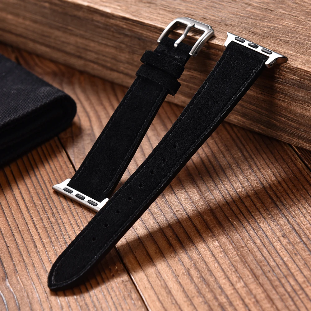 Vintage Suede Leather Watch Strap Bracelet