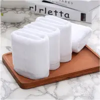 Hotel towels 100% pure cotton white set embroidered gym travel hand towels face towels machine washable hair towels combed cotto 2