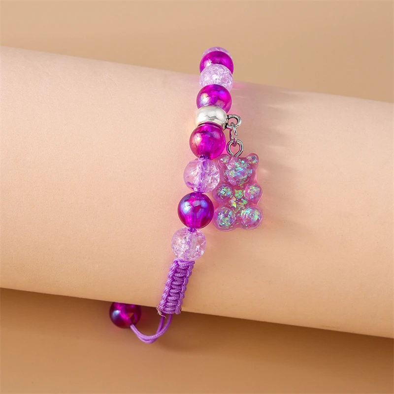 Cartoon Bär Armband für Frauen handgemachte Hand Seil Weben Perlen Armband Mädchen Party Urlaub Schmuck Geschenke – Detail 10