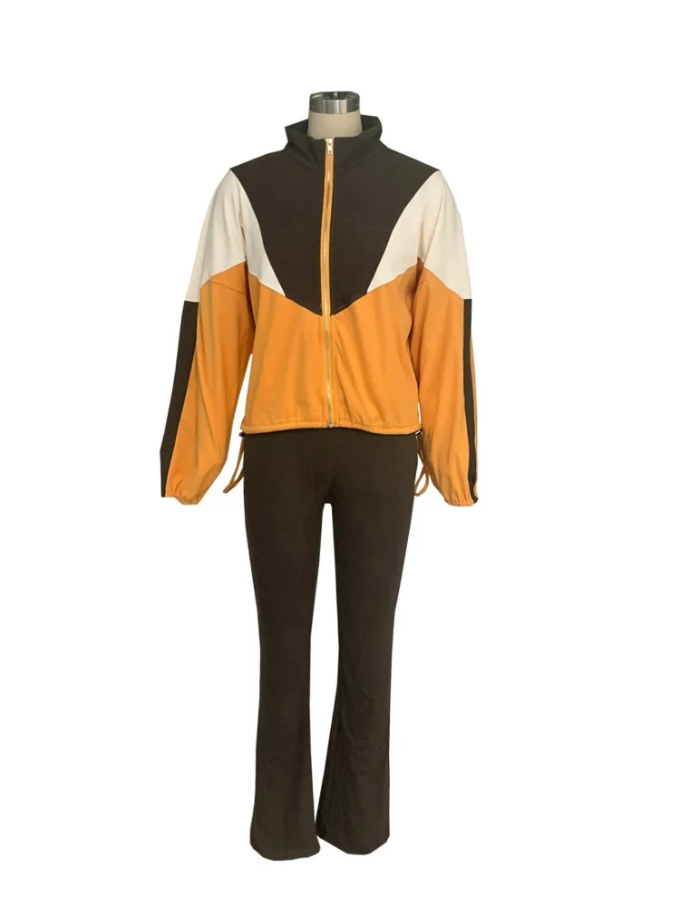 Wmstar Two Piece Sets Women Wholesale New Velvet Zipped Cardigan Leggings Pants Set Fall Matching Sweatsuit  Drop Shopping 2025