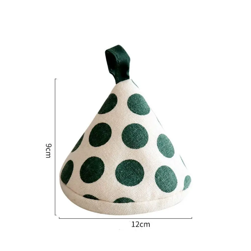 Kitchen Gloves Cotton Pot Holders Kitchen Tool Pot Handle Cap Durable Cotton Triangle Microwave Glove High Temperature Resistance Non-slip Oven Gloves