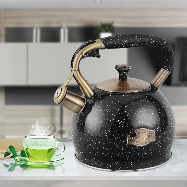 HausRoland Goodful Whistling Tea Kettle Stove Top Stainless Steel Whistle  Tea Water Pot With Zinc Alloy Handle For Tea, Coffee