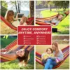 Camping Hammock Thickened Durable Fabric Canvas Single Hammocks Travel Swing Chair Hanging Bed Double Outdoor Hammock with Bag 5