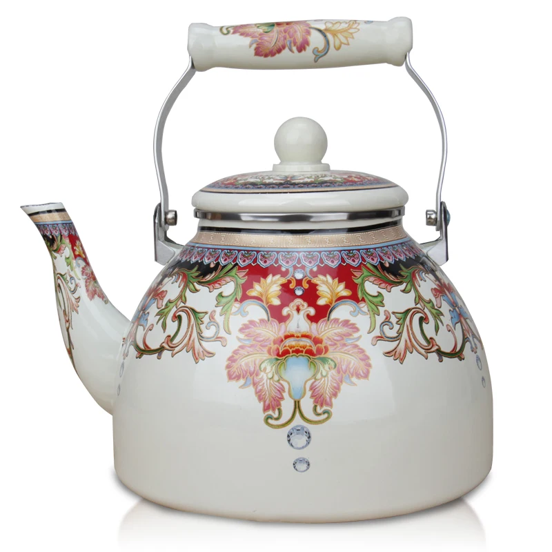 New Enamel Tea Kettle Kung Fu Tea Kettle Household Large Single Pot Heat-resistant Set Enamel Pot
