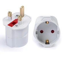 

EU Plug Adapter 2 Pin EU To UK 3 Pin Power Adapter Universal Travel Converter European Electrical Plug Converter Power Socket
