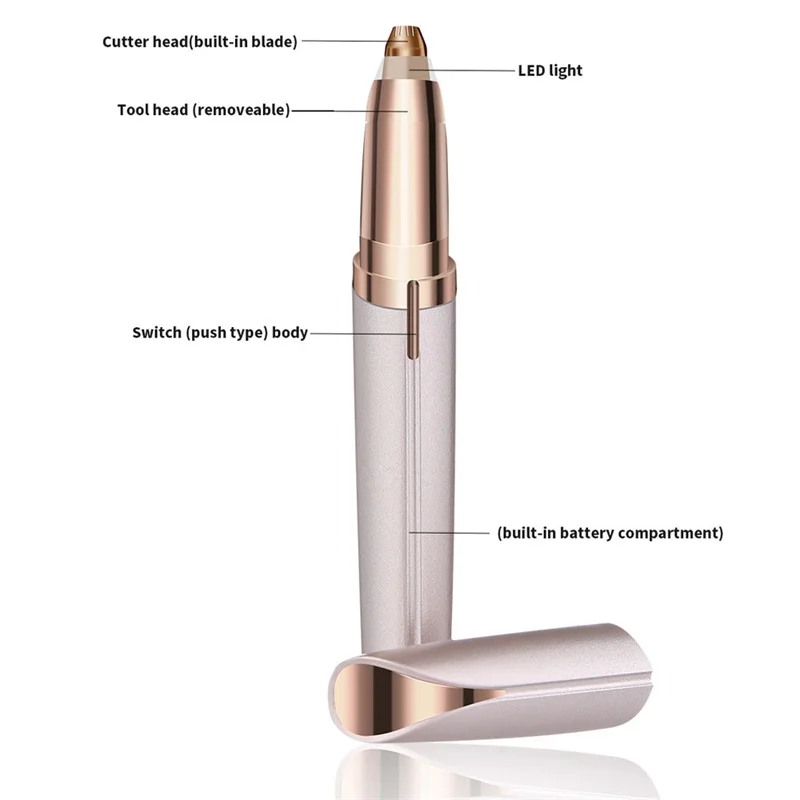 Electric Eyebrow Trimmer USB Charger Security Hair Removal Eye Brow Epilator Shaper Shaver Painless Razor Facial Hair Remover