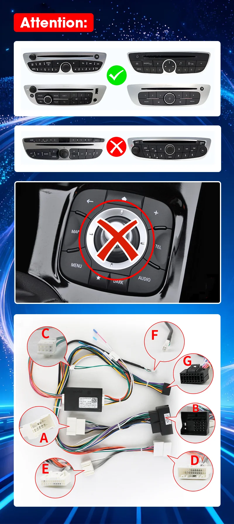 Srnubi Wireless CarPlay Android Auto für Renault Megane 3 Fluence Samsung SM3 2008-2014 Auto Intelligentes System Autoradio – Detail 1