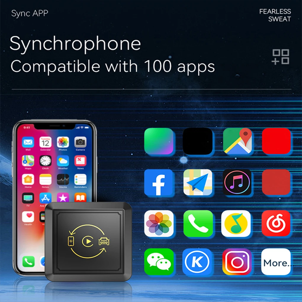 5.0Bluetooth Wireless CarPlay/Android Auto Dongle Plug&Play Auto Connection for Car with Both Wired CarPlay&Wired Android