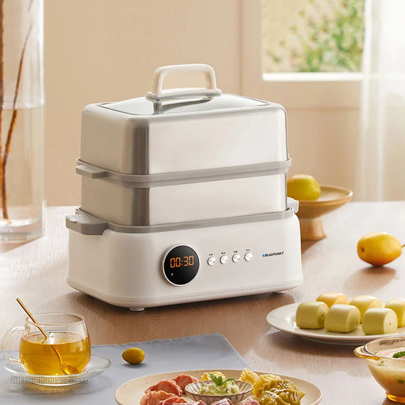 BLAUPUNKT Electric Steamer 10L Double Layers Stainless Steel Steam Pot 220V Automatic Steaming Box Household Multi Cooker