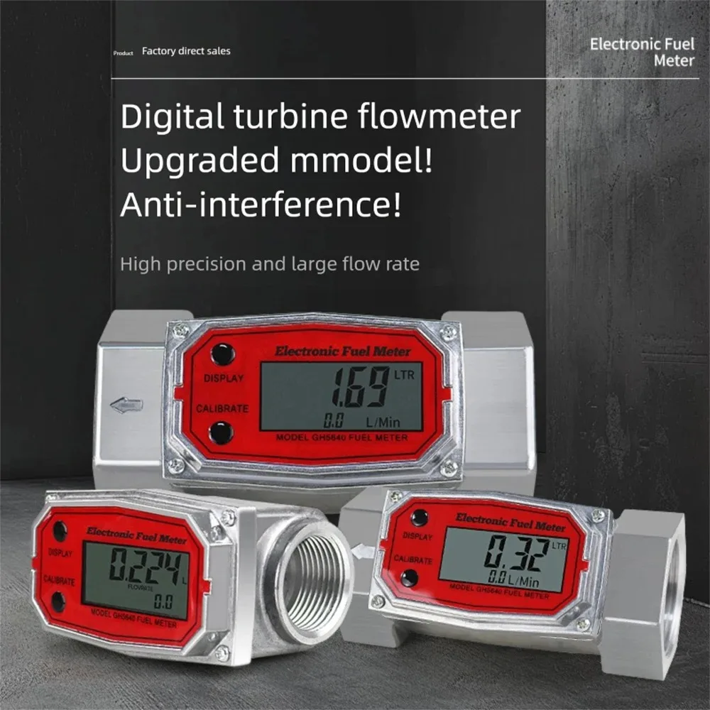 High Precision Digital Display Turbine Flow Meter Fuel Flowmeter Measuring Diese