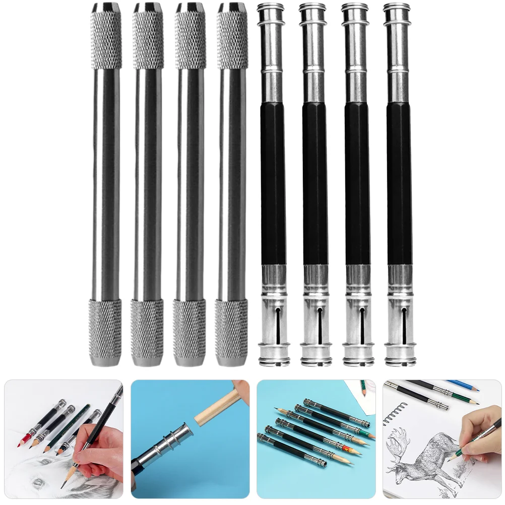 

8 Pcs Pencil Extender Holder Home Office Supplies Crayon Extension Tool Artist Sketch Write Bracket