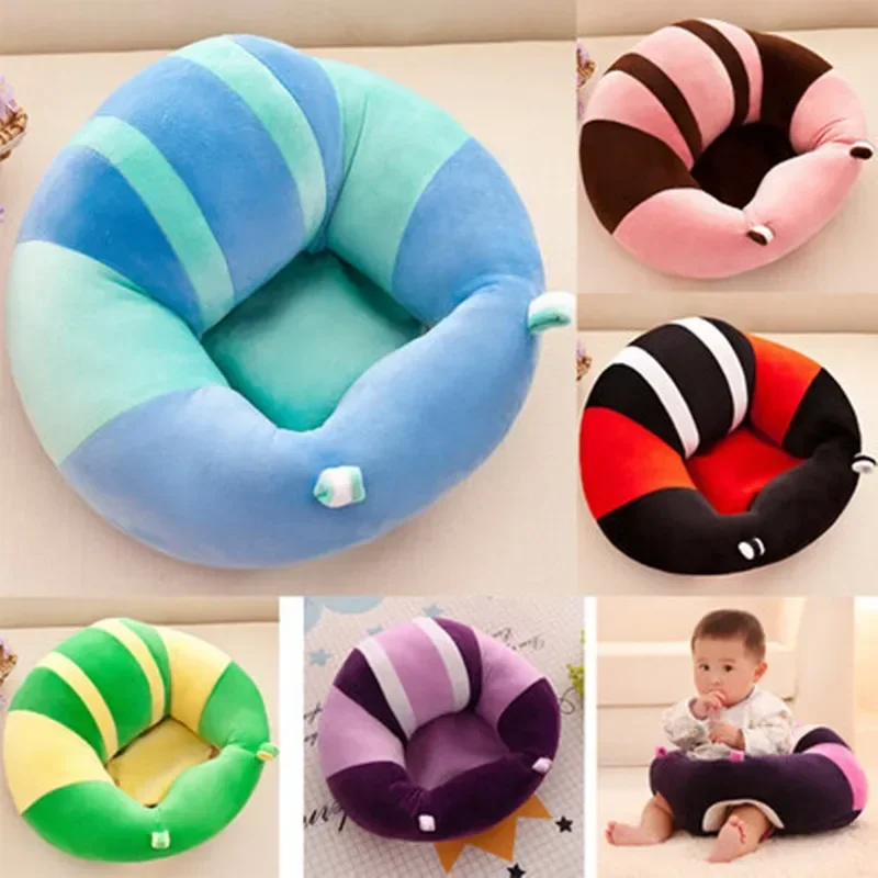 Baby Support Seat Cute Baby Sofa Chair for Sitting Up Comfy Plush Infant Seats with Stuffing Inside for 3-12 Months