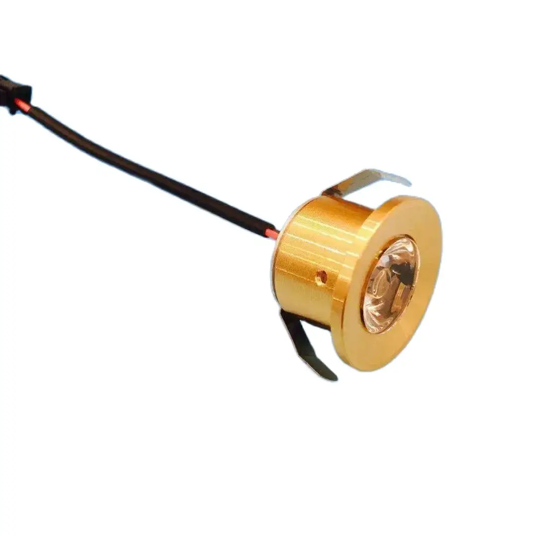 Mini Спот Потолочный 1Pc Gold Светильник Потолок Spot Lumineux Led 3W Armoire De Taille 28Mm, Angl