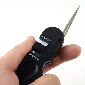 4-in-1 Mini Portable Tungsten Ceramic Carbide Knife Whetstone Sharpener Multifunctional Camp Outdoor Tools 2