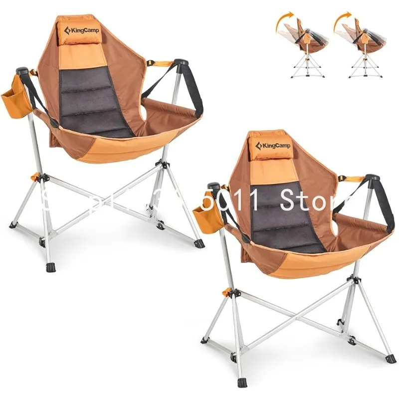 

KingCamp Hammock Camping Chair Swinging Rocking Chair for Adults Portable Folding Chair Hold Up to 264lbs Carrying BagCup Holder