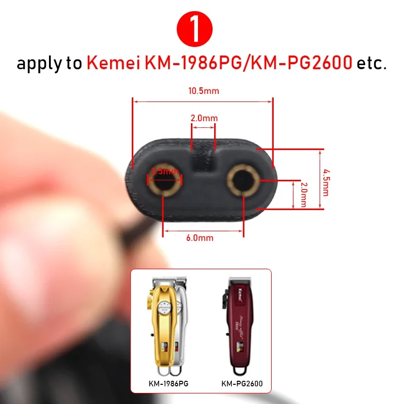 Original USB Power Charger Cable for Kemei 1986PG 1949 2028 2026 Professional Hair Clipper Hair Trimmer Machine Accessories 2