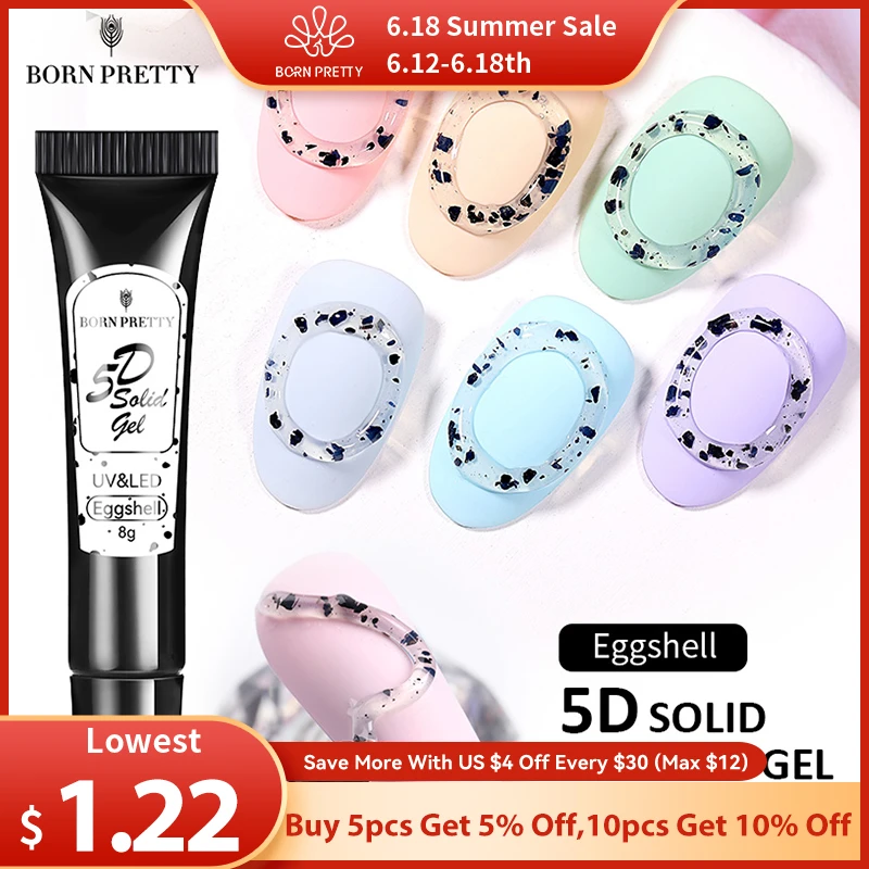 Born Pretty 5d Solid Pudding Gel Nail Polish 8g Tube Shape Koreanstyle