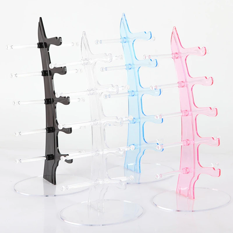 Description Picture 6 of itemAcrylic Eyeglass Holder 5-tier Optical Glasses Organizer Stand Boat Arc Design Eyewear Holder Display Ski Goggles Storage Rack
