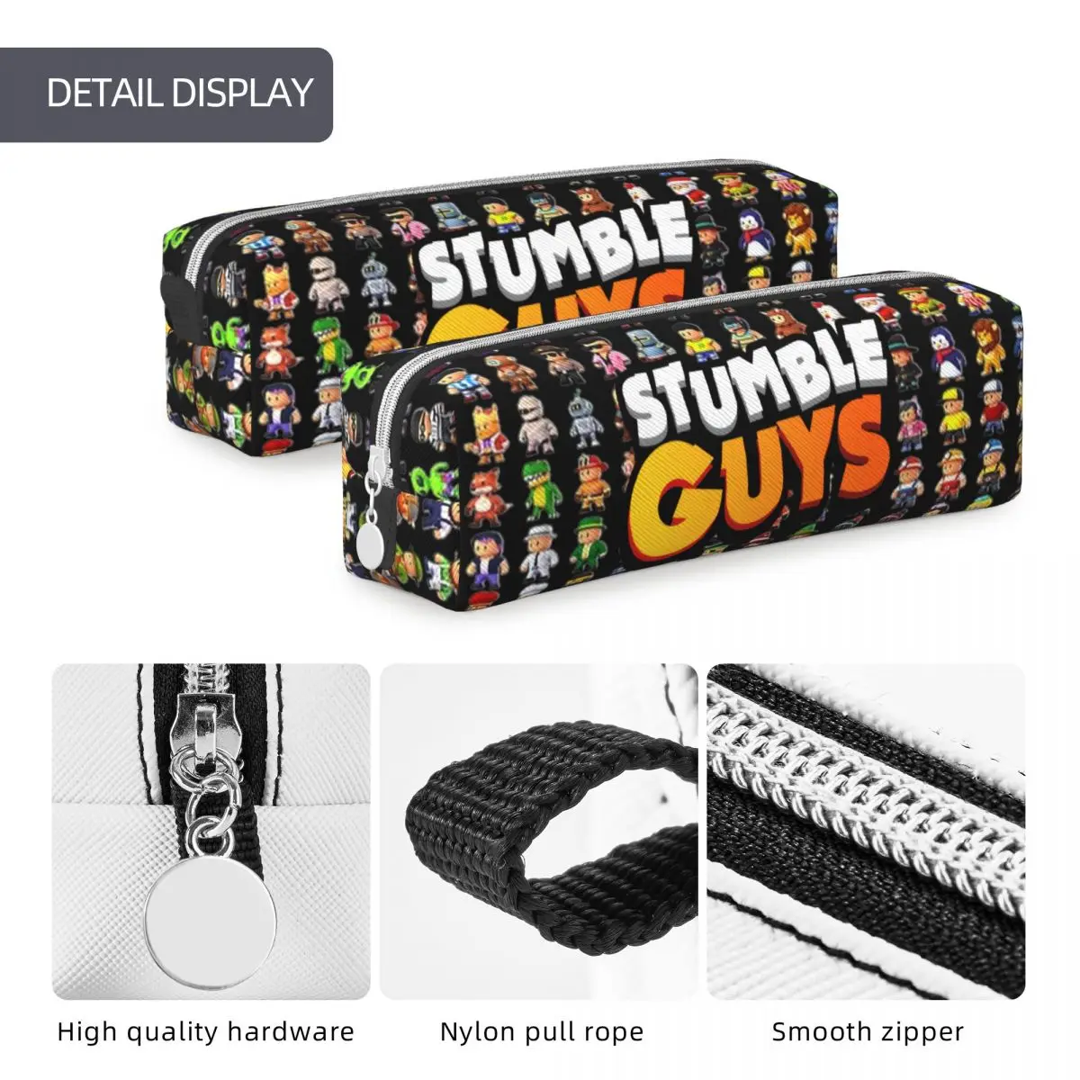 New Stumble Guys Game Cartoon Pencil Case Pencil Pouch Pen Box for Student Big Capacity Bag Students School Gift Stationery